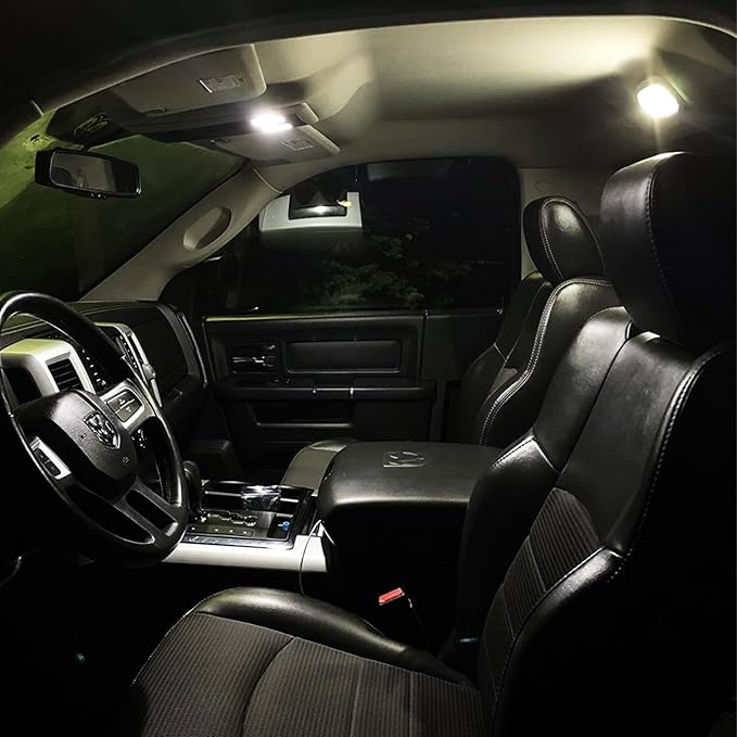 EASY EAGLE LED Car Interior Lights, Super Bright Bulbs - for Dodge Ram 2009 2010 2011 2012 2013 2014 2015 2016 2017 2018 Pickup Truck 1500 2500 3500 - Kit Package Includes 13 LED Light Accessories