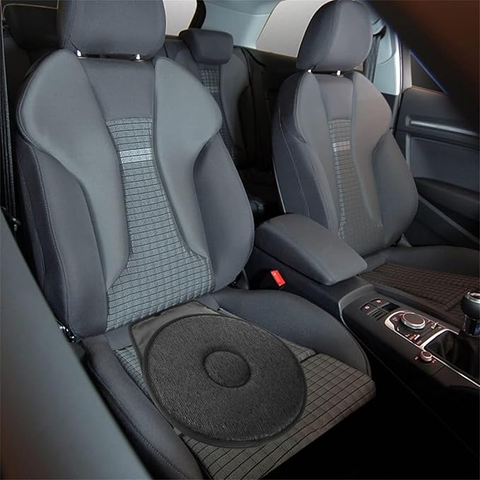 360° Rotating Seat Cushion 2024 New for Car Rotating Seat Cushion 360 Degrees Elderly Support Non Slip Cushion Swivel Seat Cushion 360 Degree Easy Turn Rotating Seat Cushion Pad for Elderly (D-Red)