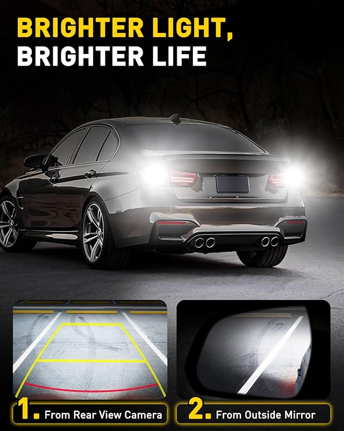 AUXITO 921 LED Bulb Reverse Lights for 2014-2022 2023 2024 2025 2026 Silverado 1500 2500 3500 HD, 6000K White Super Bright 912 906 904 916 T15 W16W LED Reverse Light Bulb Backup Lights, Pack of 2