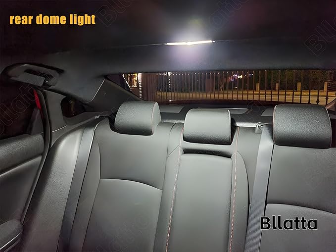 14pcs Interior Light Kit for Honda Accord 2013 2014 2015 2016 2017 2018 2019 2020 2021 2022 White 6000K LED Interior Light Kit + License Plate Light, Install Tool