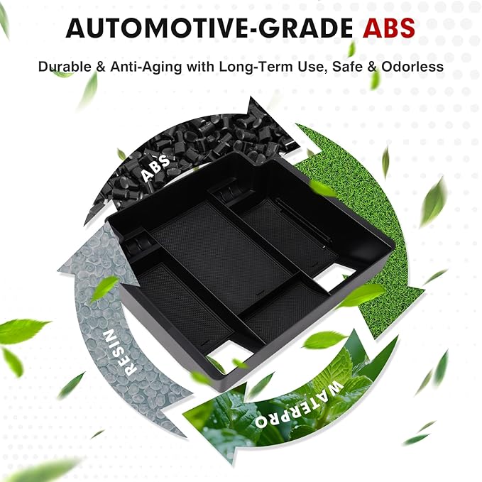 Autorder Center Console Organizer for 2022-2026 Chevy Chevrolet Silverado&Sierra 1500/2024-2026 Silverado&GMC Sierra 2500HD/3500HD Accessories Armrest Storage Box(Only Fit Full Console w/Bucket Seats)