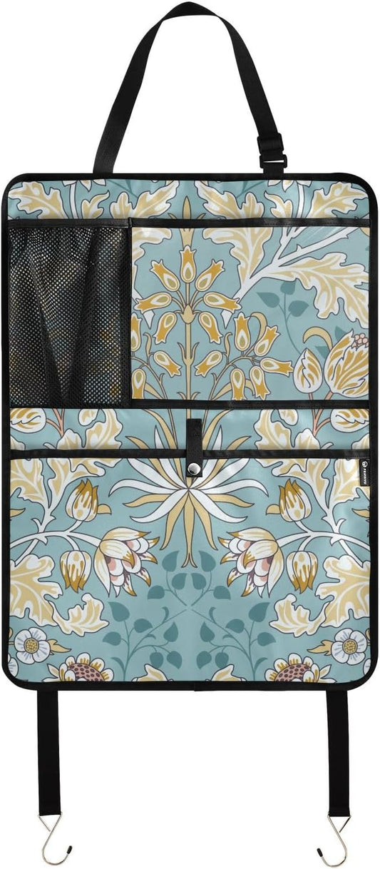 Automotive Seat Back Organizers Car Seat Organizer Waterproof Car Back Storage Kick Mat, Backseat Car Organizer with Pockets,Car Seat Protector Fit All 1Pcs Classic