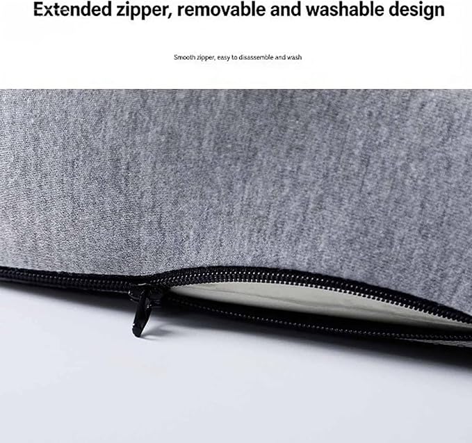 Orthopedic Cushion for Office Chair and Car, Memory Foam Seat Cushion with Lumbar Support Pillow, Instant Relieve Pressure on Back, Hips, Tailbone, Improves Sitting Posture (2, Light Gray)
