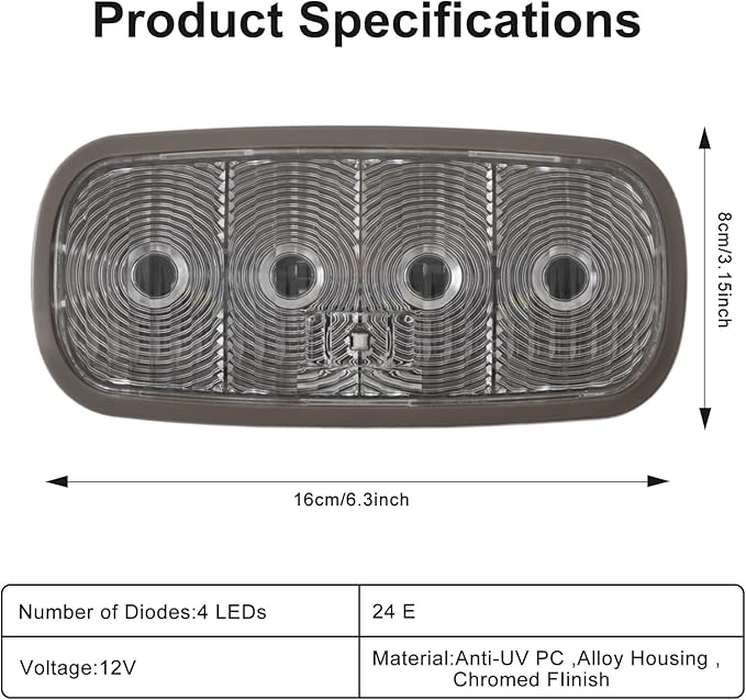 DAY CAB DOME Interior LED Lamp light Ceiling Light Working Lamp 6101886C4 Replaces for INTERNATIONAL NAVISTAR