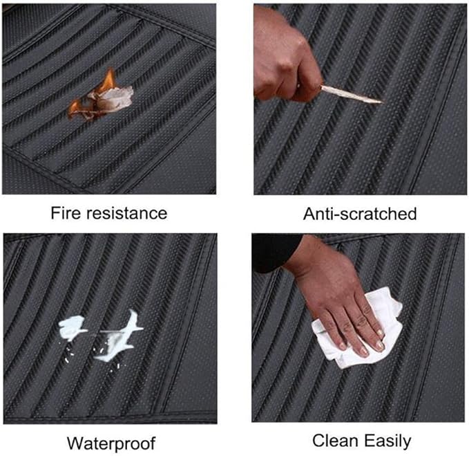 Universal Car Seat Cover PU Leather Car Seat Cushion Driver Seat Cover with Backrest - Car Front Seat Protector Fits 95% of Vehicles-1 Piece (Beige-B)