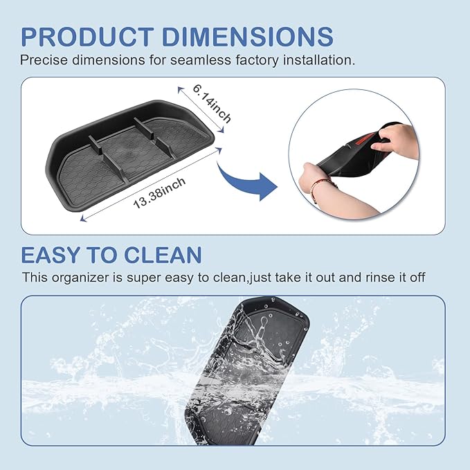 EDBETOS Frontier Dashboard Insert Tray Compatible with Frontier 2025 Accessories Storage Box Phone Holder Non-Slip Silicone Rubber Interior Dash Organizer (NOT for 2022-2024 Frontier)