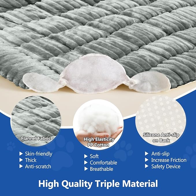 Thickened Dog Bed for Car Back Seat, Upgraded Bottom Non-Slip, Fits Hard Bottom car seat Cover for Dogs, Premium Dog Car Seat Cover