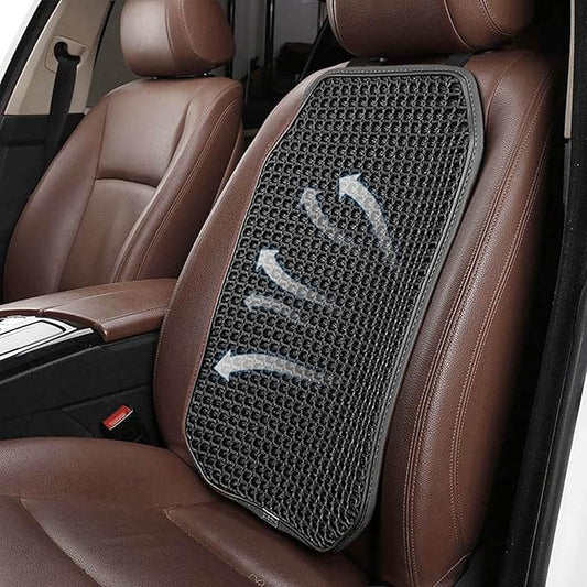 New Summer Vented Cooling Air Mesh Seat Cushion Pad for Car,Universal Ventilated Breathable Seat Cover Fits Car SUV Truck Van Pickup of Driving Seat for Men Women (Black-BackCushion-1PCS)