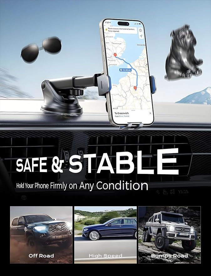 CHGeek Wireless Car Charger, 2026 Upgrade 15W Fast Charging Auto Clamping Car Phone Holder Charger, Phone Holders for car Mount, fit for iPhone 17 16 15 14 13 Mini Pro Max XR,Samsung Galaxy S25 Ultra