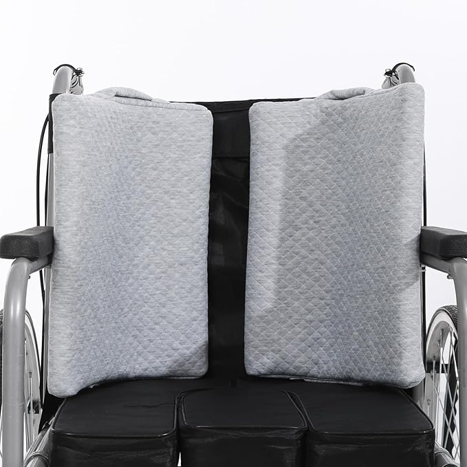 1 Pair Lateral Support Cushions for Wheelchair Side Guards, Wheelchair Side Pads for Larger Sized People Unable to Sit Upright in Wheelchairs