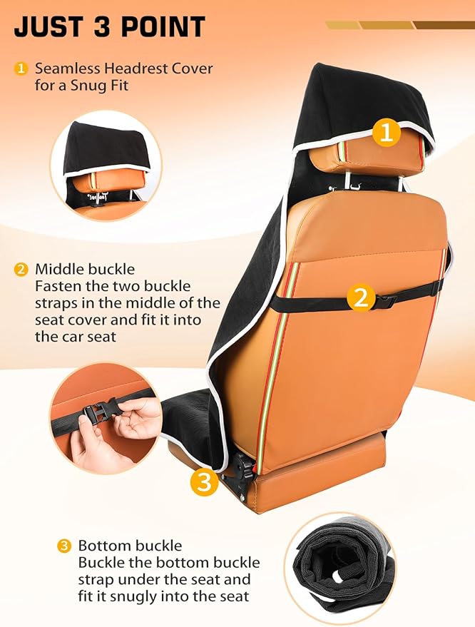 Car Seat Cover Towel, Waterproof Terry Cloth Car Seat Cover Universal Fit for Cars, SUVs, Pickups, Washable Car Seat Protector Brand Customized(Black,2pcs)