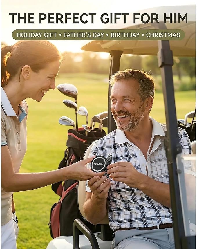 [Reinforced Metal Base] Magnetic Golf Cart Phone Mount - Anti-Crack Bottom with Shock-Absorbing Body, Heat-Resistant N52 Magnet Holder for MagSafe iPhone 17-12, Golf Gifts for Men