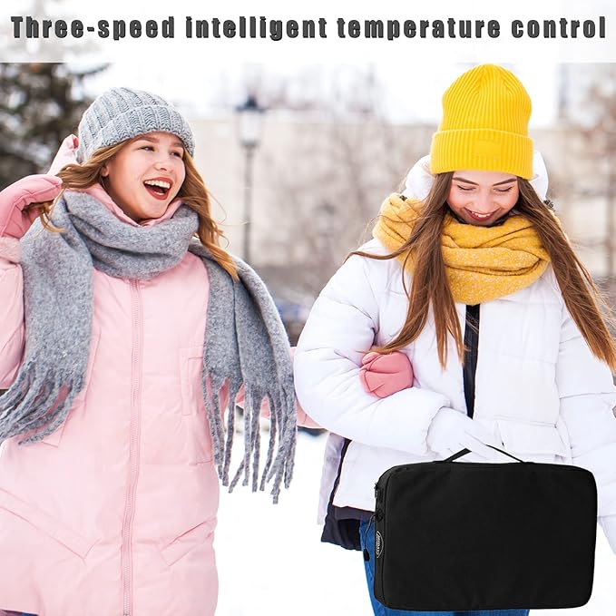 Juexica Portable Heating Seat Cushion Heated Pad with 3 Levels Fast Heating Warm Seat Pads Electric USB Power Stadium Pad for Bleachers Office Park Boat Camping