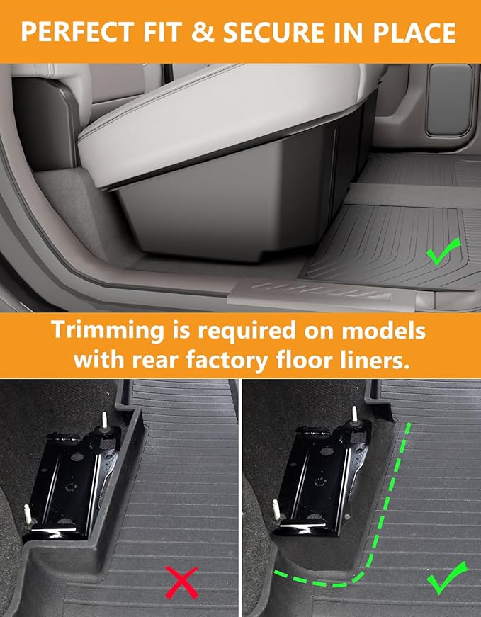 KINGGERI Under Seat Storage Boxes (Compatible with 2019-2026 Chevy Chevrolet Silverado 1500/GMC Sierra 1500, 2020-2026 Silverado/Sierra 2500HD/3500HD)