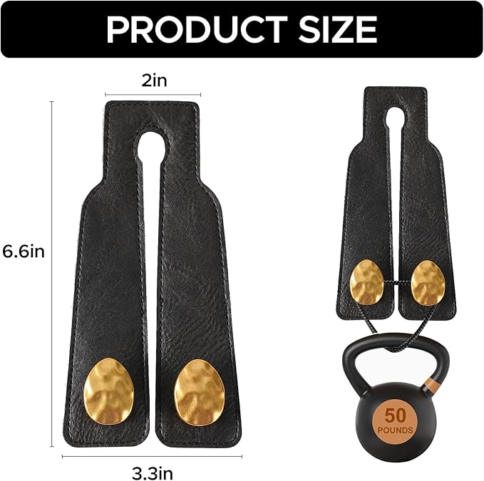 2PCS Leather Car Seat Hooks for Headrest, Vehicle Hanger Storage Organizer Universal for Handbag Purse, Car Accessories Gift (Black-Gold)