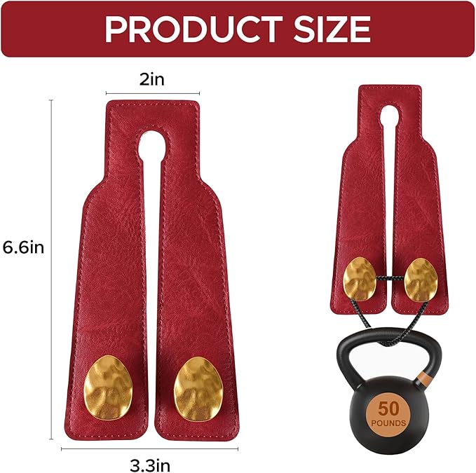 4 PCS Leather Car Seat Hooks for Headrest, Vehicle Hanger Storage Organizer Universal for Handbag Purse, Car Accessories Gift (Red-Gold-4 PCS)