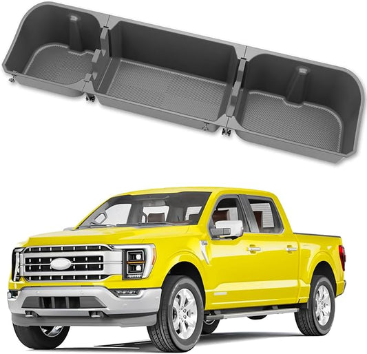 KINGGERI Under Seat Storage Boxes (Compatible with 2015-2025 Ford F150 2017-2025 Ford F-250 F-350 F-450 F550)