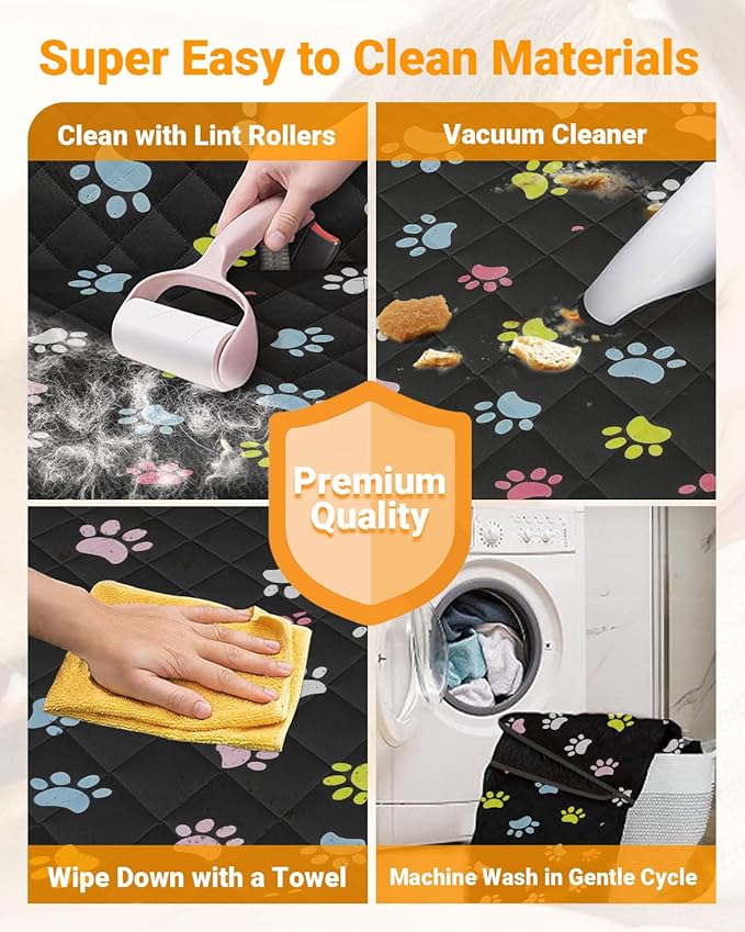 Dog Car Seat Cover, 600D Heavy Durable Dogs Seat Cover for Back Seat, 100% Waterproof Scratch Proof Nonslip Dog Hammock for Car with Side Flap, Pet Seat Covers with SeatBelt for Cars Sedan SUV Trucks