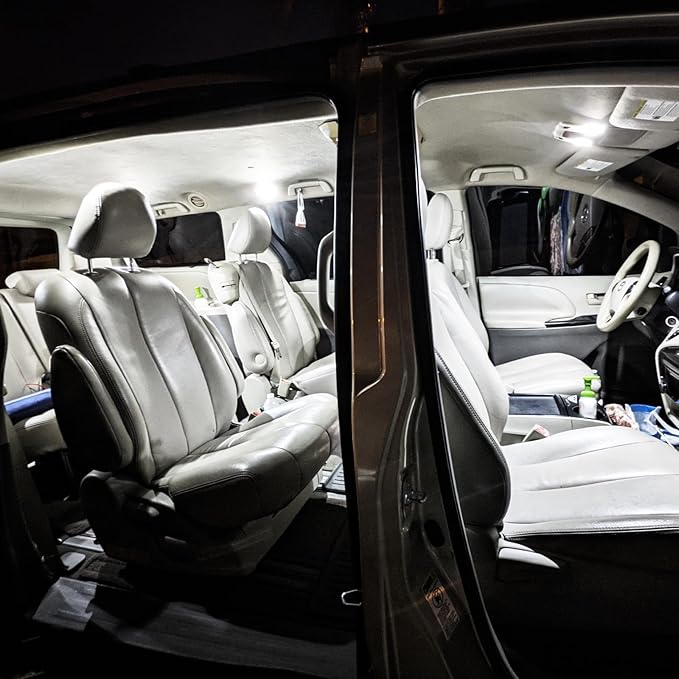 EASY EAGLE 9 Pcs Super Bright 6000K White LED Interior Light: Bulbs Kit Package for 2009 2010 2011 2012 2013 2014 Ford F150 + Install Tool