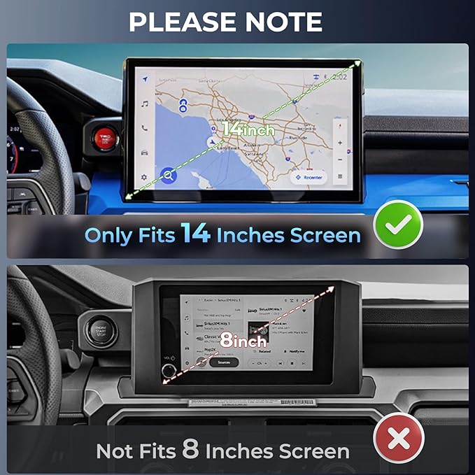 Dashboard Storage Tray Dash Organizer for Toyota Tacoma 2026 2025 2024 & 4Runner 2026 2025 (Only for 14 inch Screen), Interior Accessories Center Console Organizer Storage Tray, Black