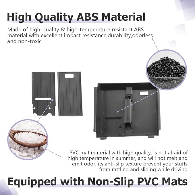 LUWU Center Console Organizer Compatible with 2025 Toyota 4Runner (6th Gen) Interior Accessories Armrest Storage Box Glove Organizer Tray Insert ABS Material 2025 4Runner Accessories with Handle