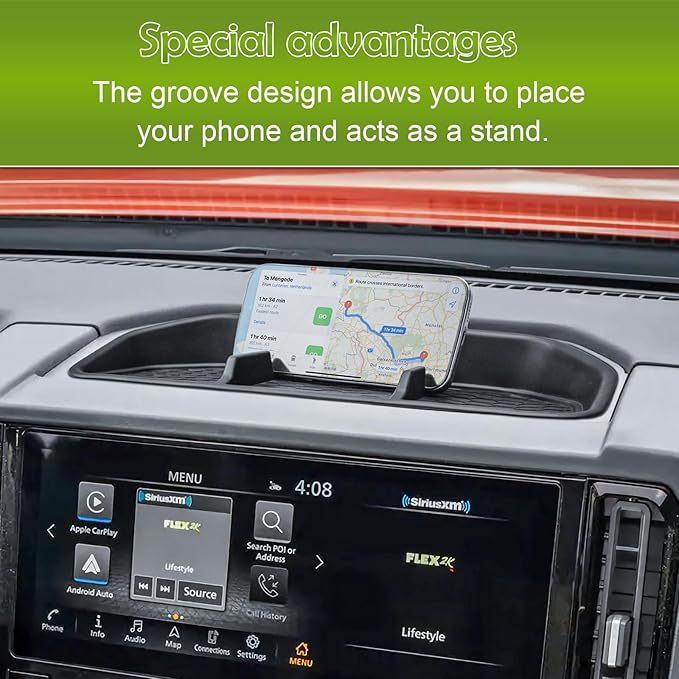 Dash Storage Tray Compatible with 2025 Nissan Frontier Accessories Center Console Dashboard Organizer Interior Insert Compartment Mounted Holder (Not for 2022-2024 Frontier)