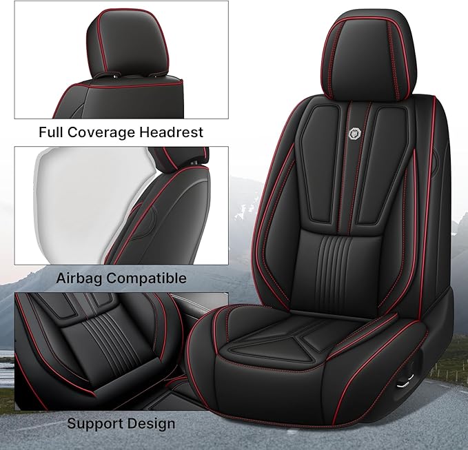 Car Seat Cover for Lexus RX 350 2007-2026,Leather Seat Cover for Car,Breathable Vehicle Cushions Cover Waterproof Protectors Seat Protector, (Full Set,Black)