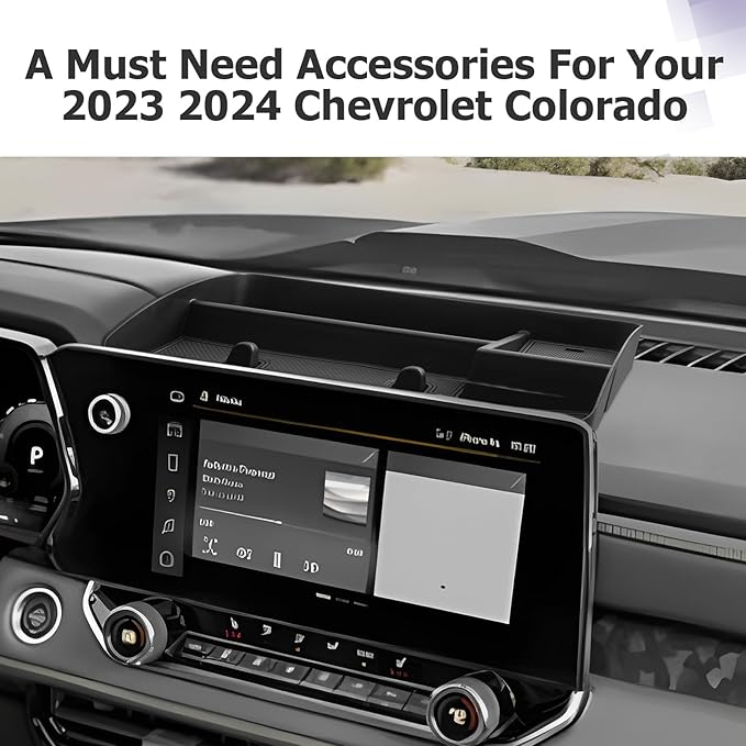 LUWU Dashboard Tray for 2023 2024 2025 2026 Chevy Colorado & GMC Canyon Armrest Storage Box Armrest Organizer Console Organizer Tray 2025 2026 Colorado GMC Canyon Accessories (NOT for Canyon AT4X)