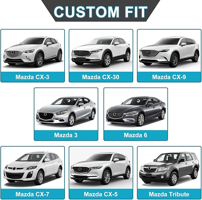 GIANT PANDA Front Seat Cover for Mazda, Leather Seat Protectors Custom Fit Mazda 3 6 CX-3 CX-30 CX-5 CX-7 CX-9 Tribute (2-Pack Beige)