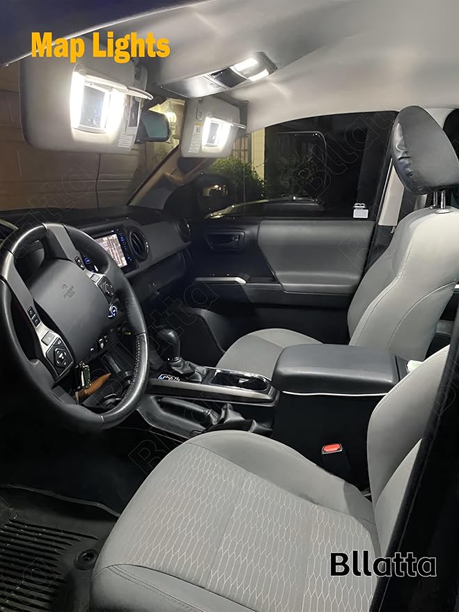 9pcs LED Interior Light Kit for Toyota Tacoma 2016 2017 2018 2019 2020 2021 2022,Super bright White 6000K LED Interior Map Dome Vanity Mirror License Plate Light with Installation Tool