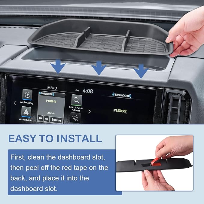EDBETOS Frontier Dashboard Insert Tray Compatible with Frontier 2025 Accessories Storage Box Phone Holder Non-Slip Silicone Rubber Interior Dash Organizer (NOT for 2022-2024 Frontier)