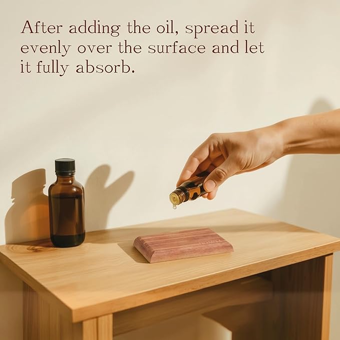 Wood Car Air Freshener — Refillable Solid Odor Eliminator with Premium Leather Visor Clip, North American Alder Wood Scent, No Liquid, No Mess for Car, Truck & SUV (Gilded Petals)