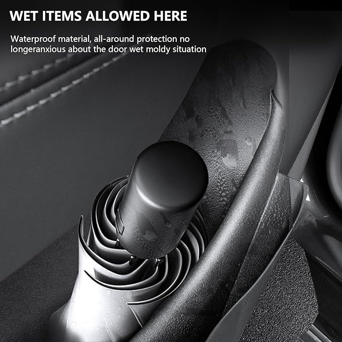 Door Storage Organizer Set for Tesla Model Y Juniper 2025 2026, 4 Pieces, Front & Rear Door Pocket Trays