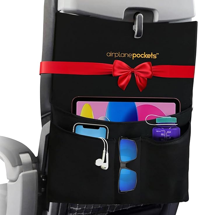 Airplane Pockets - Airplane Accessories - Plane Travel Essentials - Travel Organizer - Seat Storage Organizer - Air Travel Essentials - Seatback Organizer - International Travel Accessories Must-Haves