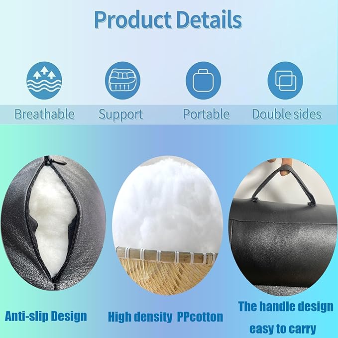 Adult Booster Seat for Car/Portable Booster Seat for Driver/Breathable Non-Slip Seat Cushions with Practical Handle for The Car, Office, Wheelchair, Broader Vision, 17.7"x15.7"x4.7"（Gray）