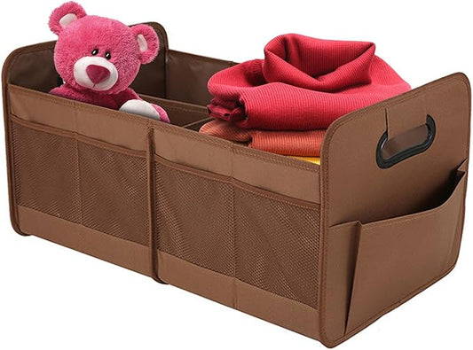 Trunk Storage Box,Large Heavy Duty Oxford Foldable Bin - Car Trunk Storage,for Backseat Interior Camping Travel Gear Blanket Toy Entryway Living Room