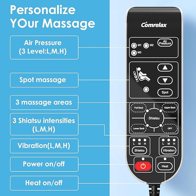 Shiatsu Massage Cushion with Heat,Kneading Massager with Vibration,Seat Massager for Office