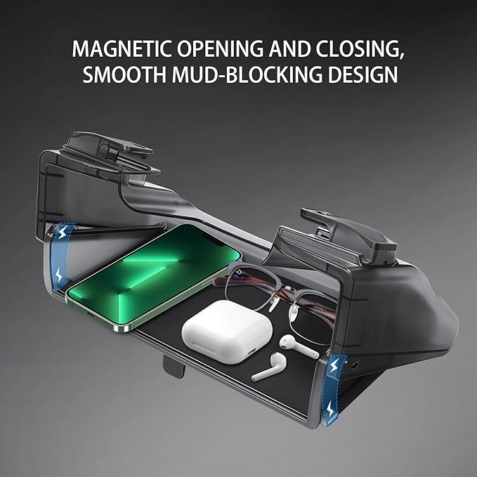 New Upgrade Under Screen Storage Organizer for Tesla Model Y Juniper 2025-2026 & Model 3 Highland 2024-2025, Hidden Console Tray, Black