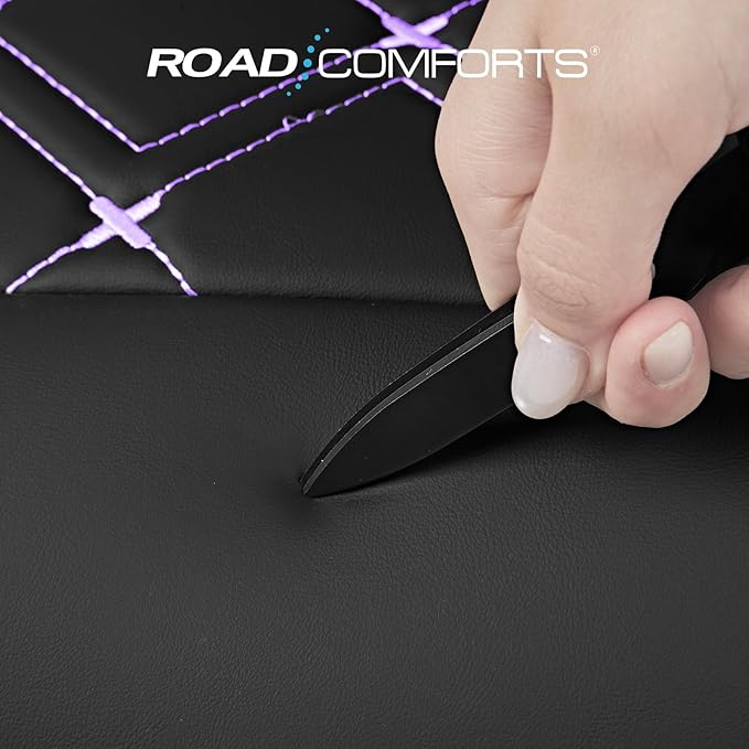 Road Comforts Seat Covers, Premium Leather Car Seat Covers Front Seat for Women Girls,Airbag Compatible, Automotive Seat Covers Universal Fit Most Cars,Vans,Truck,SUV