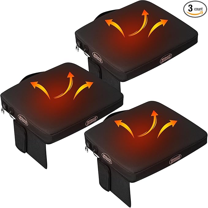 Juexica Portable Heating Seat Cushion Heated Pad with 3 Levels Fast Heating Warm Seat Pads Electric USB Power Stadium Pad for Bleachers Office Park Boat Camping