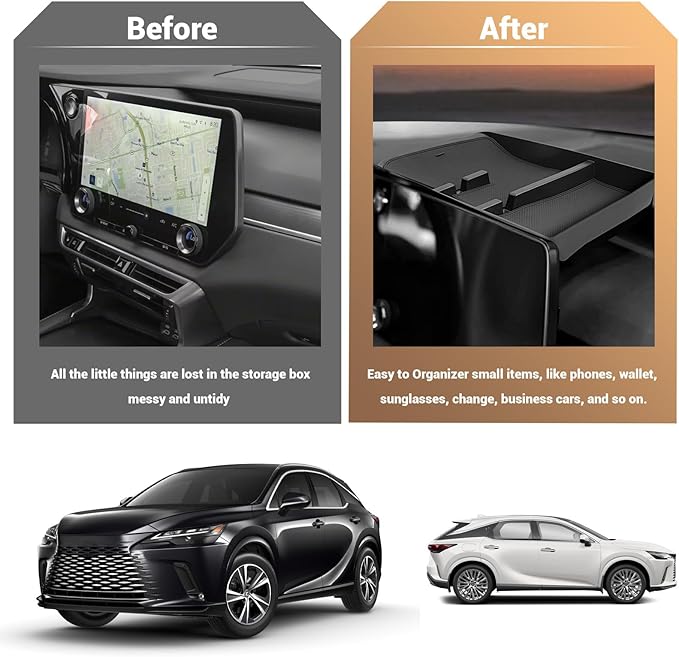 Compatible with Lexus Dashboard Tray Center Console Dash Storage Tray Lexus RX350 Dashboard Organizer Behind Dash Screen Organizer for 2023 2024 2025 2026 Lexus RX 350 Accessories RX350 RX350h RX450h
