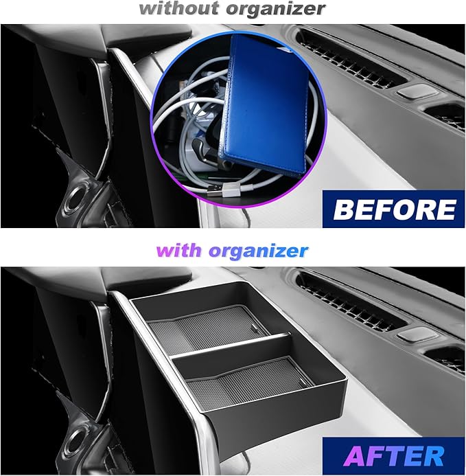 SXCY for 2024 2025 Chevrolet Trax Center Console Organizer for Chevy Trax 2025 Accessories Dashboard Tray for Trax 2024 2025 Accessories 2025 Trax Screen Back Organizer