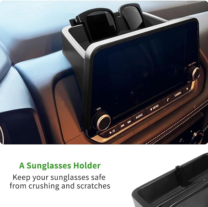 3PCS Center Console Organizer Compatible with 2021-2025 2026 Nissan Rogue S/SV/Rock Creek Accessories, Dashboard Tray Armrest Storage Box Lower Center Console Tray (Only Fit 8-Inch Screen)