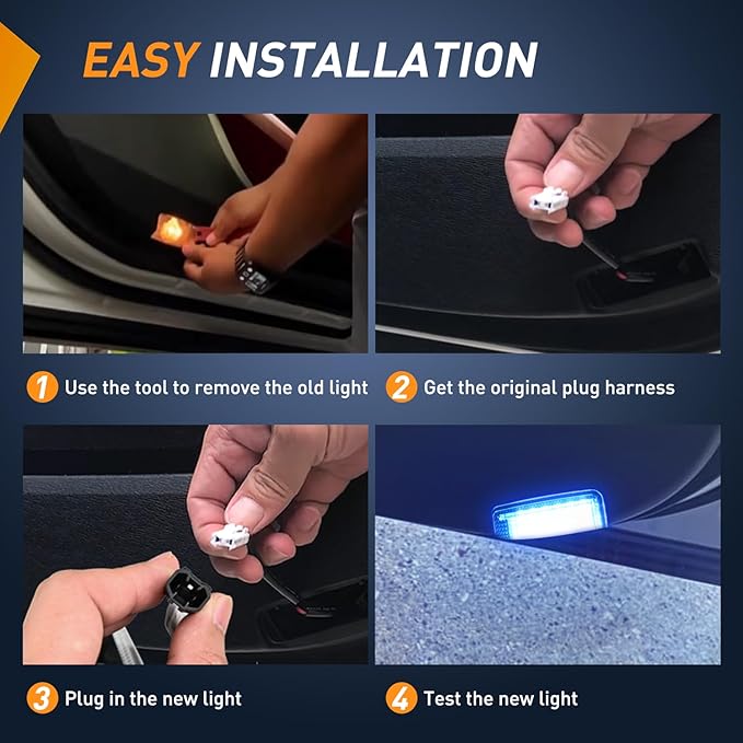 Nilight 2PCS LED Interior Door Panel Light Courtesy Warning Lights Aqua Beam Plug and Play for Toyota Avalon Sienna Venza Camry Prius 4Runner Lexus IS ES GS LS RX GX LX