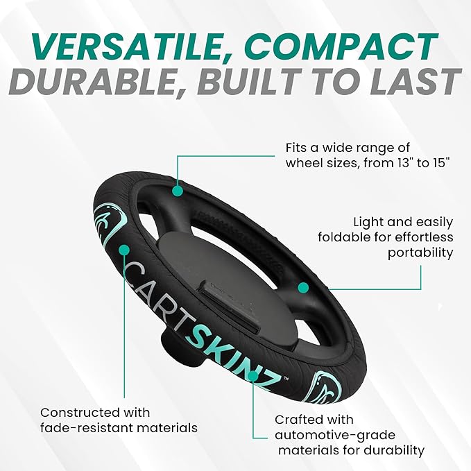 Neoprene Golf Cart Steering Wheel Cover - Universal Fit (13"-15"), Lightweight, Portable, Machine Washable, Trusted by Golf Industry Pros - 38 Animal Print