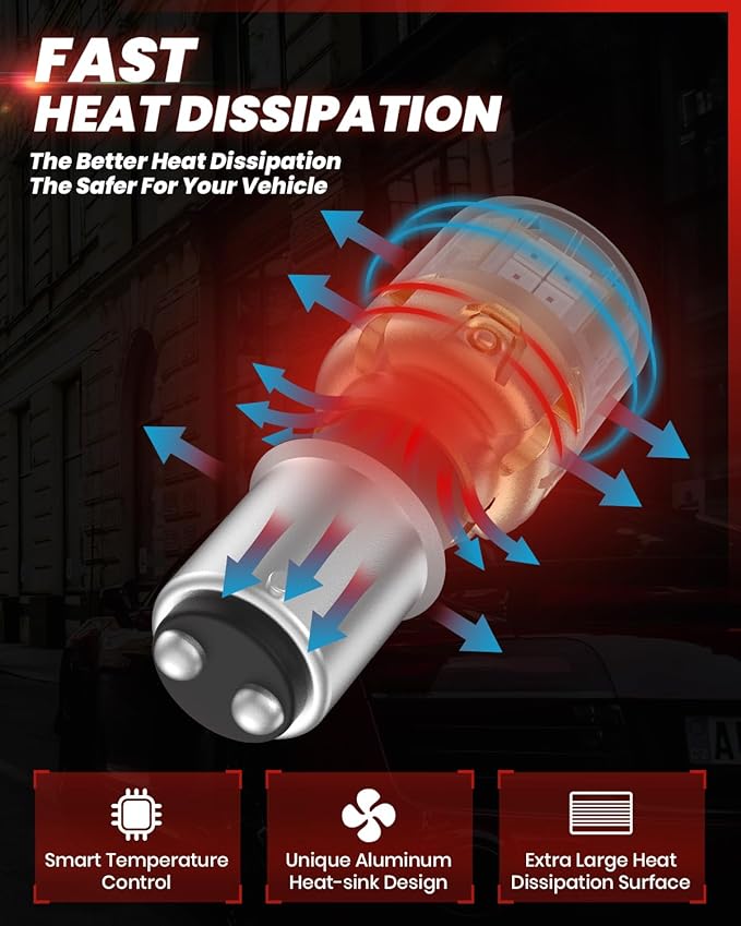 LASFIT 1157 LED Bulb Red Brake Light Tail Lights, Upgraded 500% Super Bright 2057 2357 7528 BAY15D LED Lamps with Projector Lens Replacement for Inner Taillights Stop Lights, 2pcs