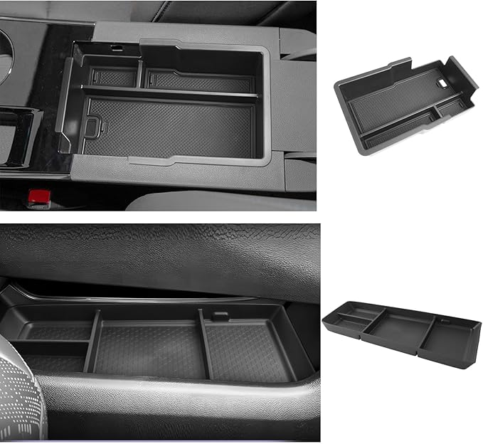 LUWU 2025 Equinox Center Console Organizer Compatible with 2025 Chevrolet Equinox Accessories Under Console Tray Armrest Console Organizer Equinox 2025 Accessories 2Pack (Not for EV Model)