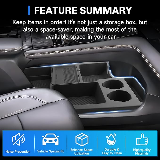 SXCY for 2025 2026 Toyota Sienna Center Console Organizer for 2025 2026 Toyota Sienna Accessories Silicone Under Console Cupholder Tray for 2021-2026 Sienna Under Console Storage[Not for Cool Box]