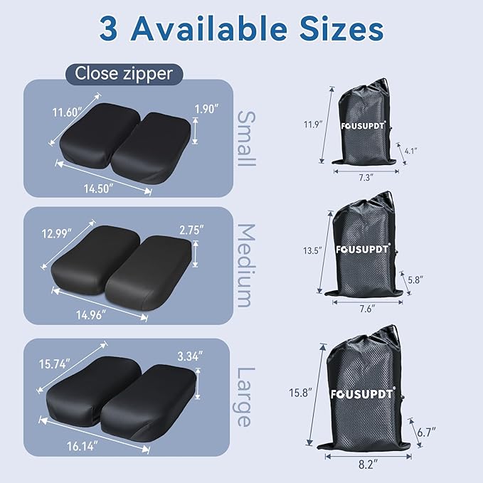Adjustable Seat Cushion, Memory Foam Office Chair Cushion, Car Seat Cushion, Foldable Travel Cushion for Tailbone Pain, Sciatica Pain Relief, Lifting Cushion for Sitting, Driving, Traveling(Small)