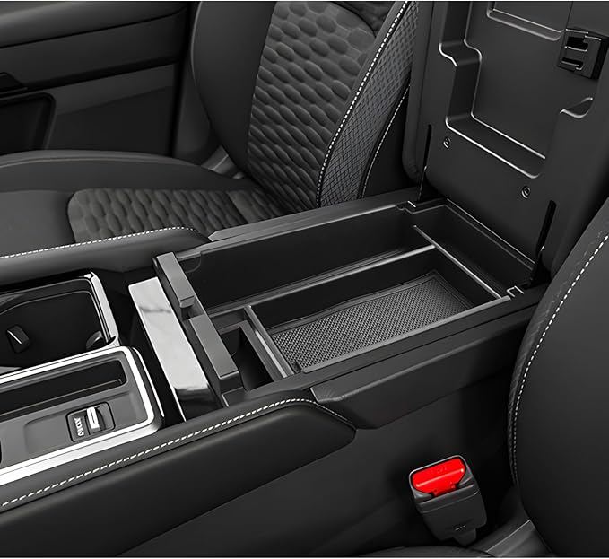 LUWU 2025 2026 Pathfinder Center Console Organizer Compatible with 2022 2023 2024 2025 2026 Nissan Pathfinder SL/Platinum/Rock Creek Accessories Armrest Console Organizer Armrest Insert Tray Black